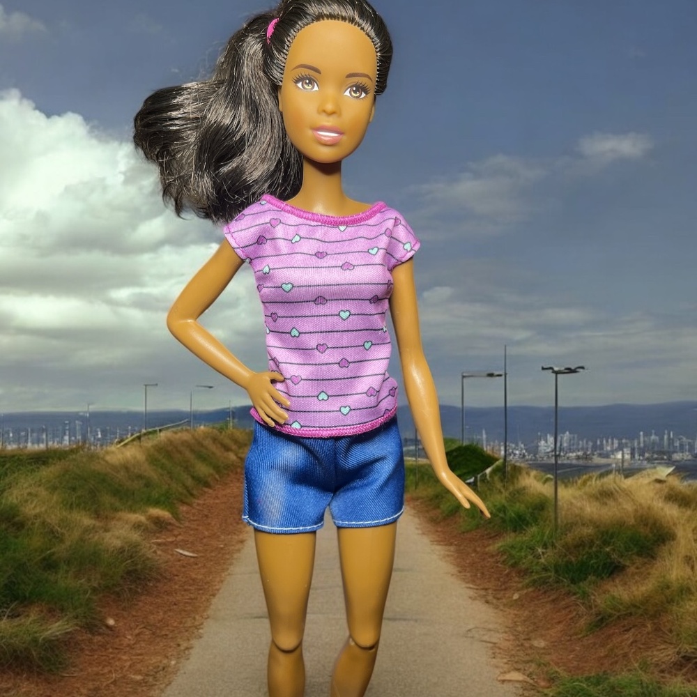 Barbie Fashionista African American Doll - Asha Face - ©2015